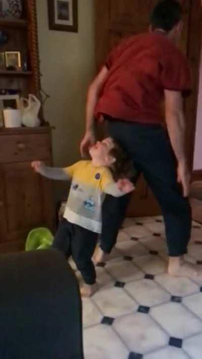 My son realised the issue of stopping under the jump