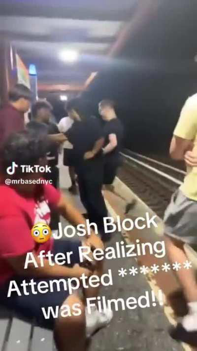 Josh tries to assault one of the filmers of the train tracks incident