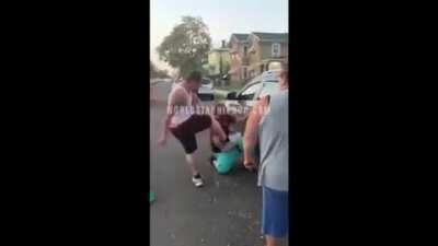 Pedo gets put to sleep in the hood.