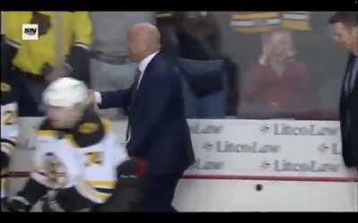 Jim Montgomery reaction after Bruins win in OT despite being outshot 57-20