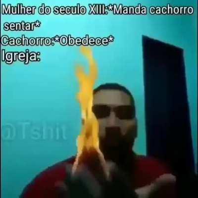 fogo na mão