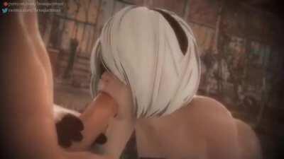 2B Fellatio (bouquetman) [Nier Automata]