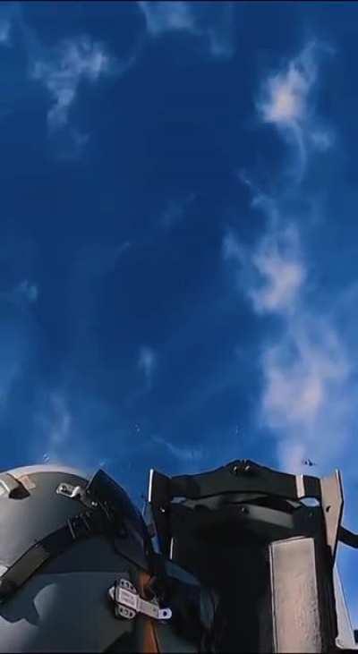 2 F-15s in a simulated dogfight