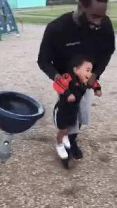 When you leave Daddy with the kid