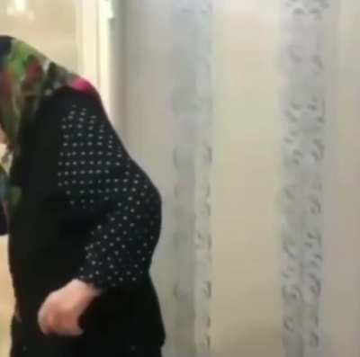 Babushka does a perfect disappearing trick