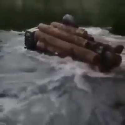 Now this takes some balls and a crazy dude to drive this! 🚛