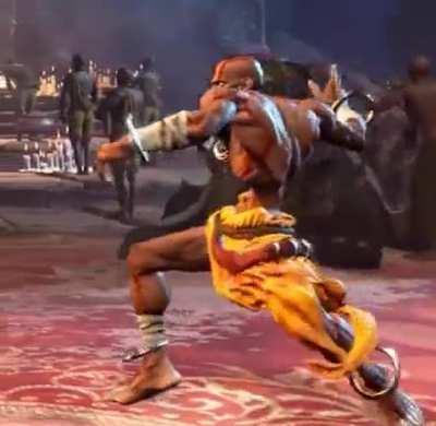 Dhalsim walking down the runways of Mumbai