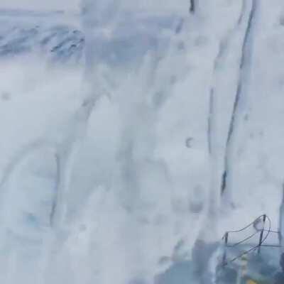 🔥 Challenging the waves down in Antarctica