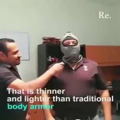 Thin and light carbon fiber armor offers protection against stabs and cuts