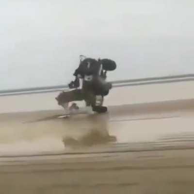 Should've buckled up that seatbelt!