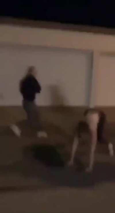 Holy Fucking shit , I qctually felt that. How is she still Standing?