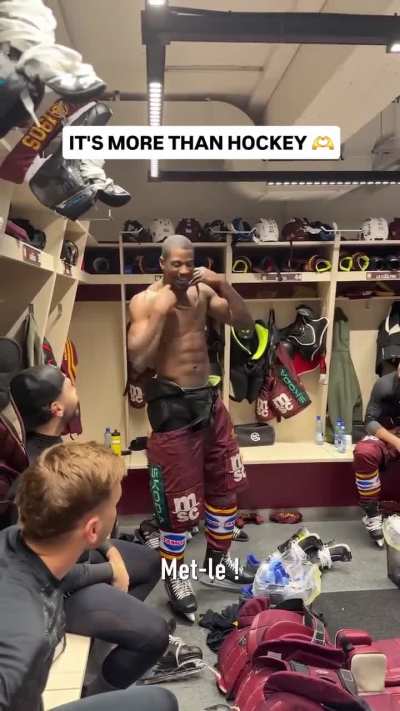 Shout out to hockey guys and their friend!