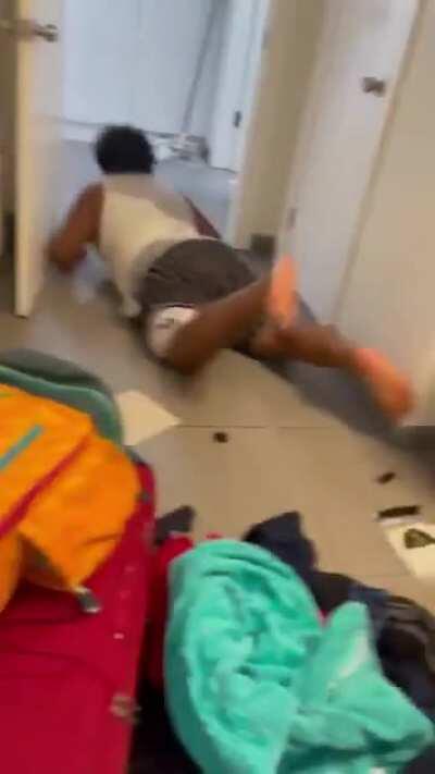 Fat ahh nigga almost broke the floor