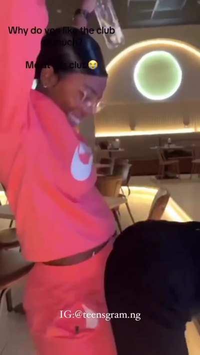 Lesbians ass humping their friends at the club