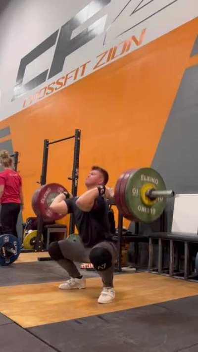 This is my application for the strongest 19 year old. I saw another guy do this and I want to participate. 200kg (440lbs) Squat, 120.5kg (265lbs) Snatch, 143.5kg (316lbs) Clean & Jerk, 285lbs (129kg) Bench Press.