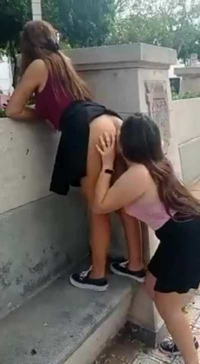 Asshole eating outdoors