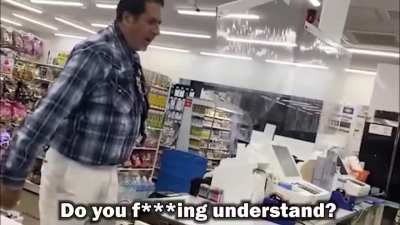 A tourist/foreigner flips out on Japanese retail worker... in perfect Japanese