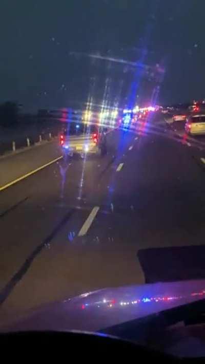 Miles of Arizona police vehicles on parade as the RNC convention begins. #BackTheBlue 🚨🚨