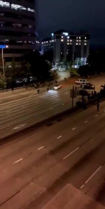 2 BLM protesters run over in Seattle last night after trying to block a highway.
