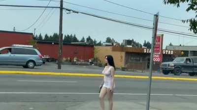 Strolling in Seattle. 