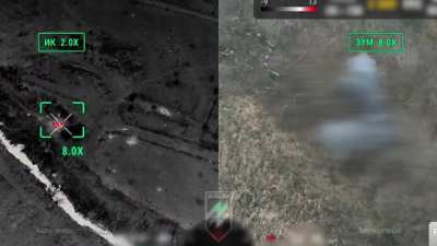 UA National Guard's 12th Special Purpose Brigade 'Azov' UAV team helped repel a Russian mechanized assault in the Toretsk direction, destroying 5 armored vehicles, ~63 enemy infantry, e-scooters, buggies, and cars. [YouTube link w/ subtitles in comments] 