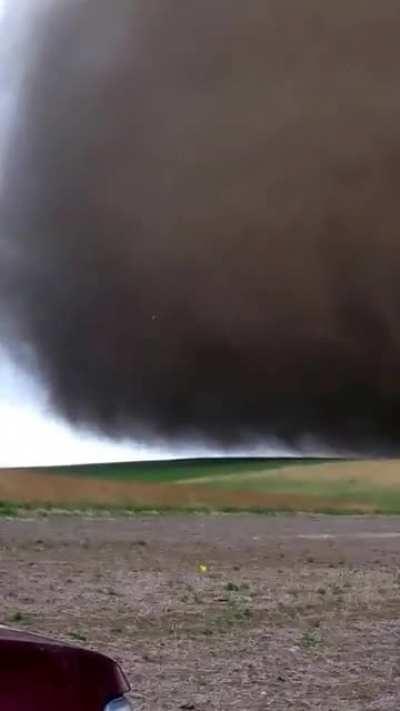 Tornado touches down next to guys fishing
