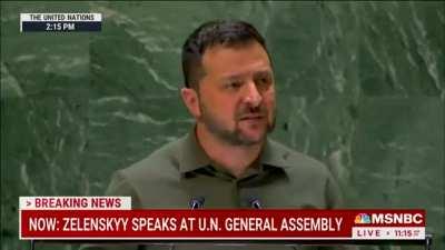 Zelensky shows up at UN to ask for more war money and lecture the world about climate change