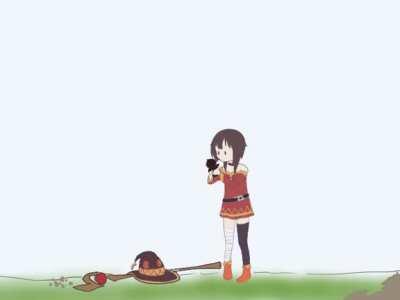 I made a short Megumin animation (it has sound)