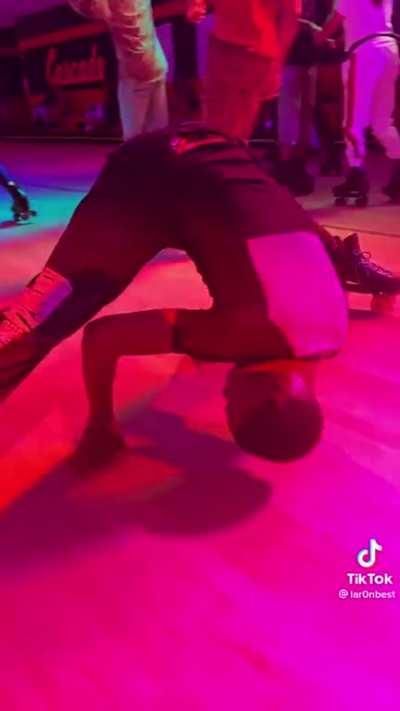 Live footage of Bruce at the skating rink in ark