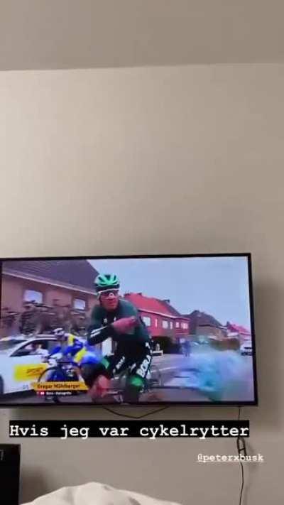 Trying to look cool in TV