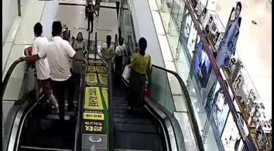 To ride the escalator