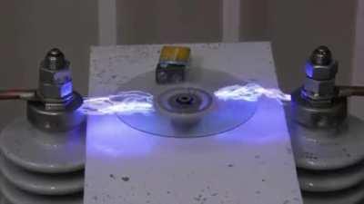 CD Erase By Electrical Current