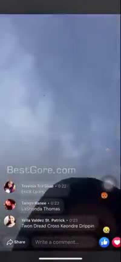 Guy gets shot up while on fb live.