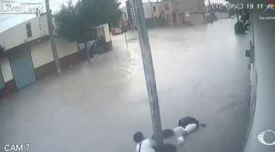 3 people get zapped during flood