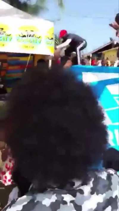 When you almost fall off the stage during a twerking competition