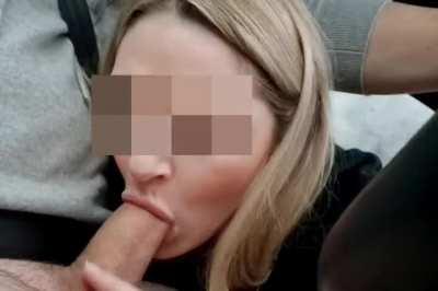 A sneaky blowjob while we are stuck in traffic