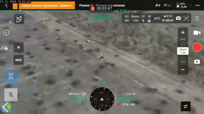 Russian soldiers in a Lada-Vaz-2106 gets gunned down while attacking a Ukrainian position. November 2024 by Pokrovsk