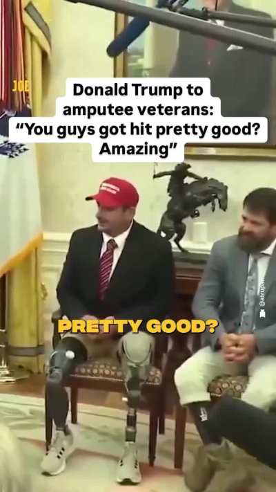 trump showing respect to war veterans