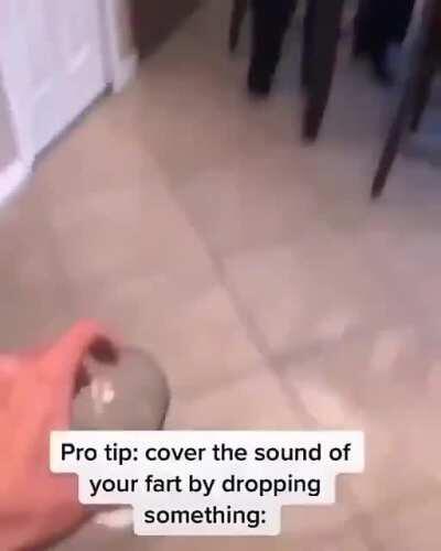 SlPT drop something to cover the sound of your fart