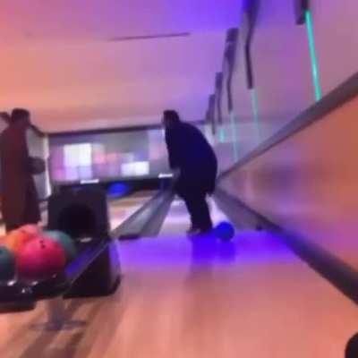 Guy bowling between the legs WCGW