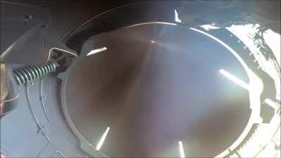 Rocket Lab Electron stage separation & second stage ignition as seen from the first stage