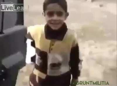 what a fine gentleman filming, i wonder if he has candy.