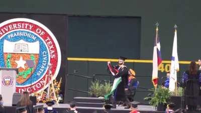 This is how I walked the stage yesterday #FreePalestine