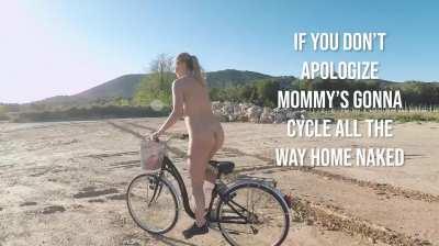 [M/S] When Your Hot Blonde Busty Mom Asks You To Go Cycling With Her