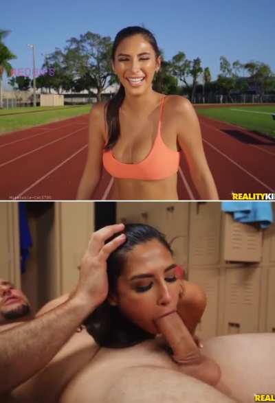 You see her on track, you imagine her getting fucked