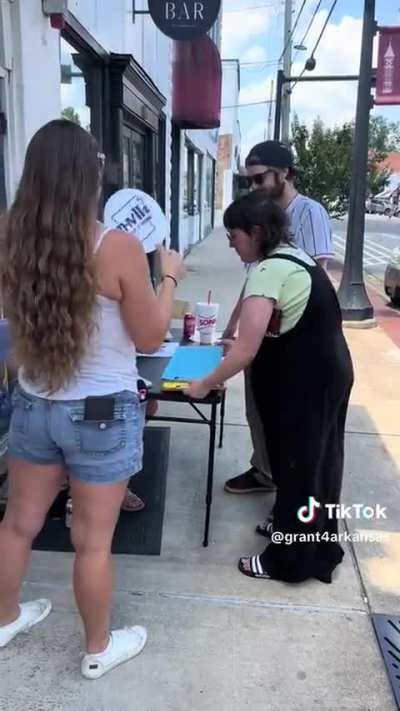 Anti-Choice Protestors Harassing Pro-Choice Canvassers/Supporters in Arkansas 