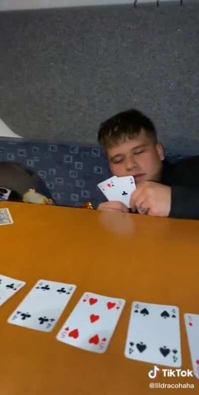 He's the big blind this evening