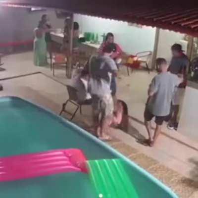 Chilling by the pool