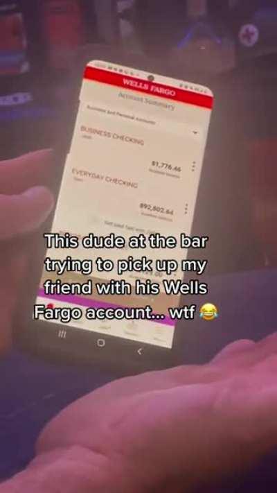 to pick up a pretty lady at a bar.