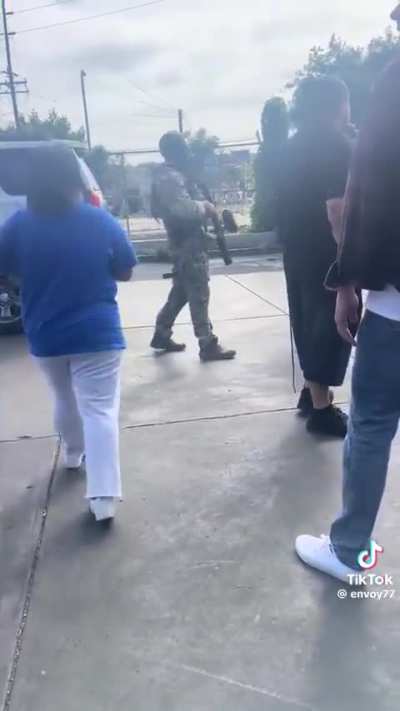 48-year-old Arturo Vasquez was taken into custody Sunday morning while visiting the Culver City Car Wash with his family. His 15-year-old son is seen screaming as border patrol agents detained his father